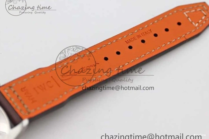 MIROTIME 0413 HighQuality Mark XVIII IW327010 SS M+F 1:1 Best Edition Brown Dial on Brown Leather Strap A 7049